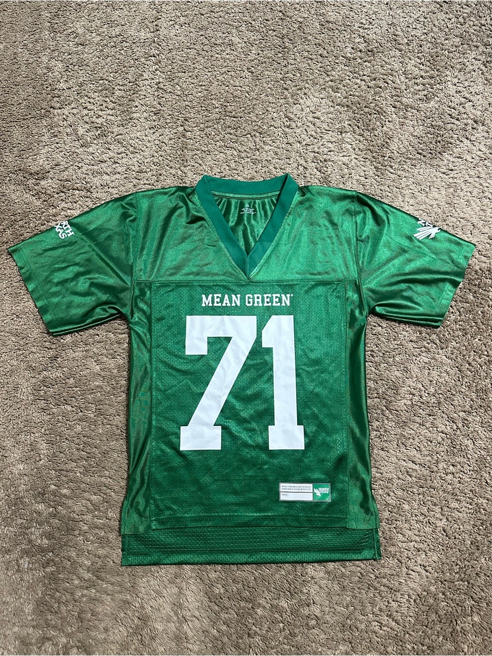 Vintage NCAA North Texas university “mean green” jersey 00s size small